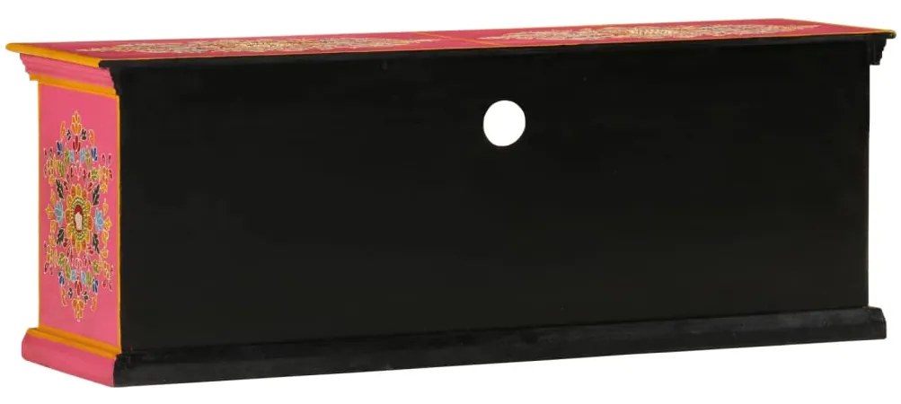 vidaXL Έπιπλο Τηλεόρασης Ροζ 110 x 30 x 40 εκ. από Μασίφ Ξύλο Μάνγκο
