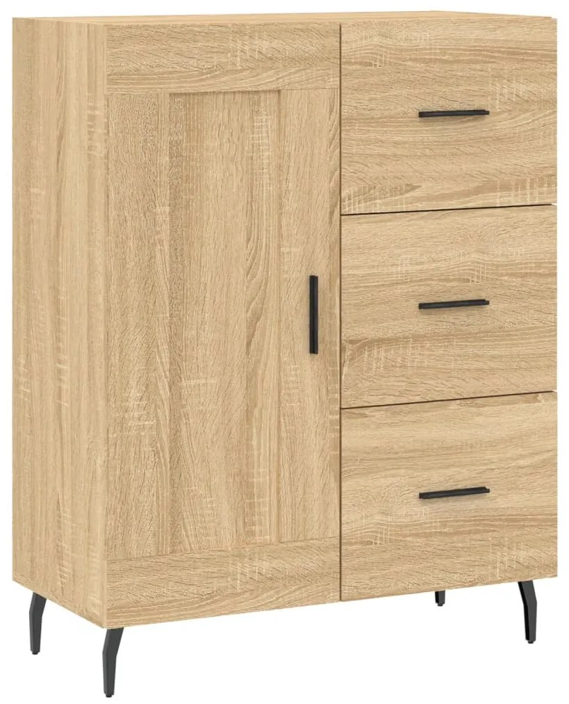 vidaXL Ντουλάπι Sonoma δρυς 69,5 x 34 x 180 εκ. από Επεξεργασμένο Ξύλο