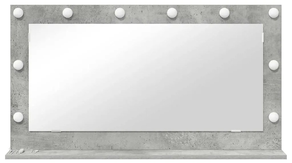 vidaXL Καθρέφτης τουαλέτας Σκυρόδεμα Γκρι 100 x 55 x 18 εκ.