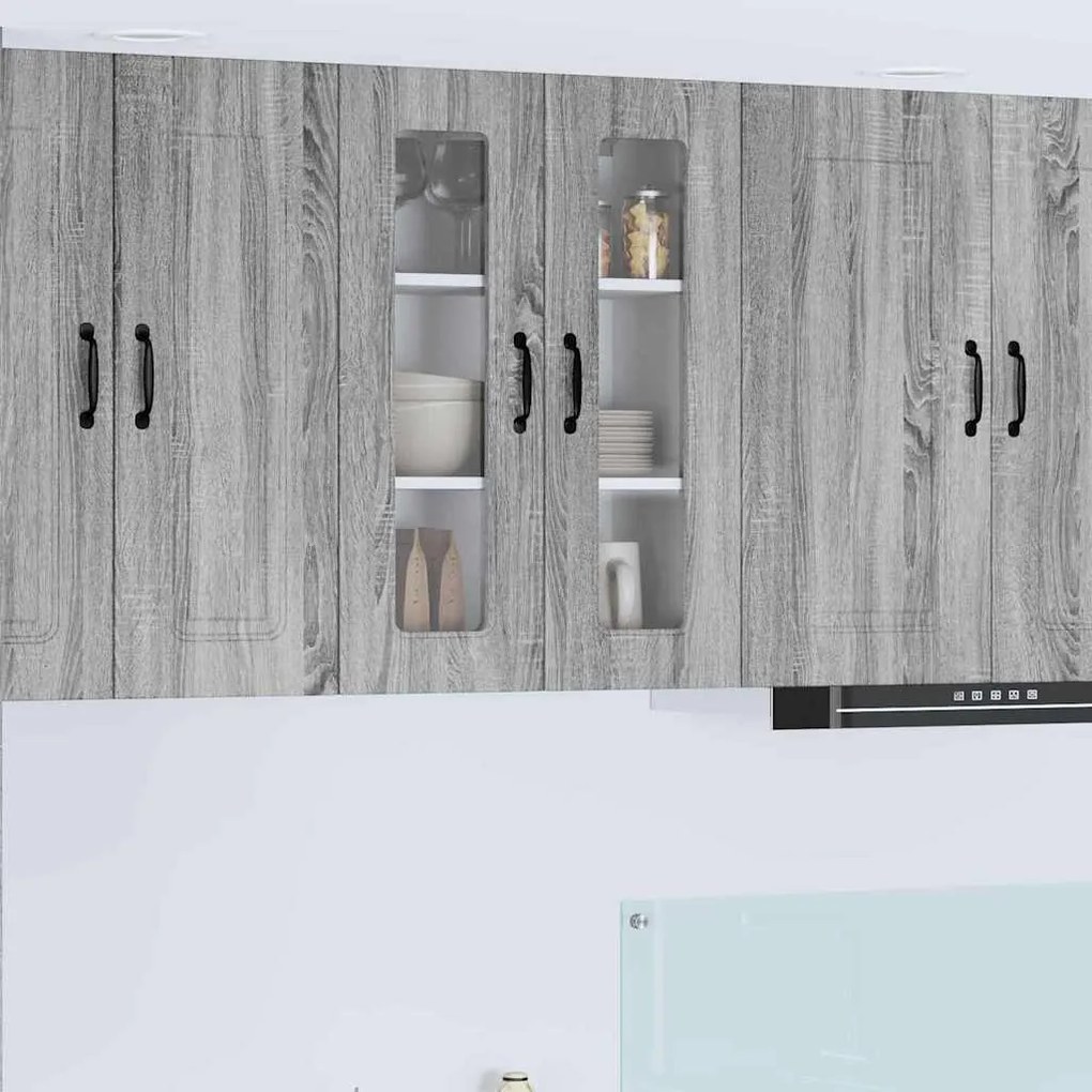 vidaXL Κρεμαστό ντουλάπι κουζίνας Γκρίζο Σονομα 60 x 31 x 80 εκ.