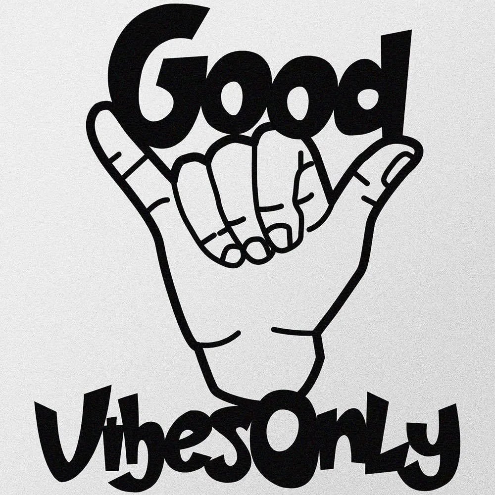 Διακοσμητικό Τοίχου Good Vibes Only 279ENZ1171 52x58cm Black Wallity Μέταλλο