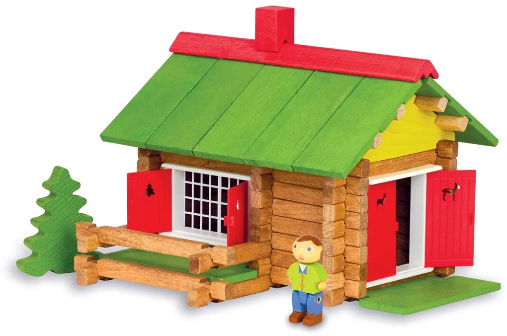 Εικόνες σε δράση Jeujura My Wooden Chalet 100 Τεμάχια Playset