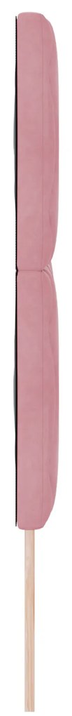 vidaXL LED Προσκέφαλο Σχεδίου Διαμαντιών Ροζ 160 cm Βελούδο