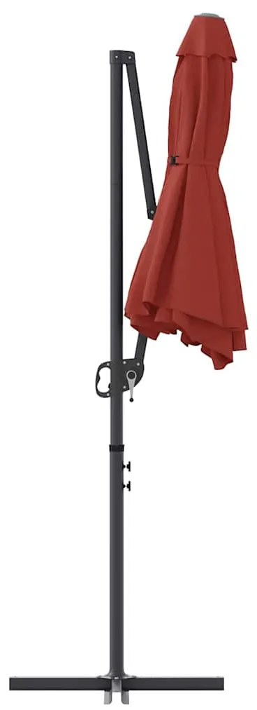 vidaXL Ομπρέλα ηλίου Τερακότα 372 x 198 x 243 εκ