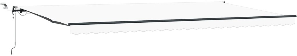 vidaXL Αυτόματη Ανασυρόμενη Τέντα με LED Λευκή 600x300 εκ.