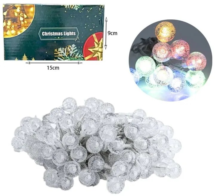 Χριστουγεννιάτικα λαμπάκια πολύχρωμα RGB 10m 60 LED – Christmas lights RGB