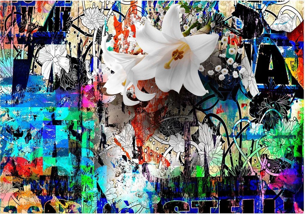 Αυτοκόλλητη φωτοταπετσαρία - Urban Lily - 98x70