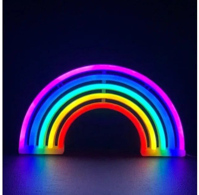 Επιτραπέζιο Φωτιστικό Ουράνιο Τόξο Neon RGB F040033032 ACA-F040033032-Πολύχρωμο F040033032
