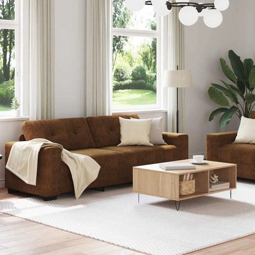 vidaXL Καναπές 2 pcs Καφέ 221 x 78 x 80 εκ Τεχνητό δέρμα