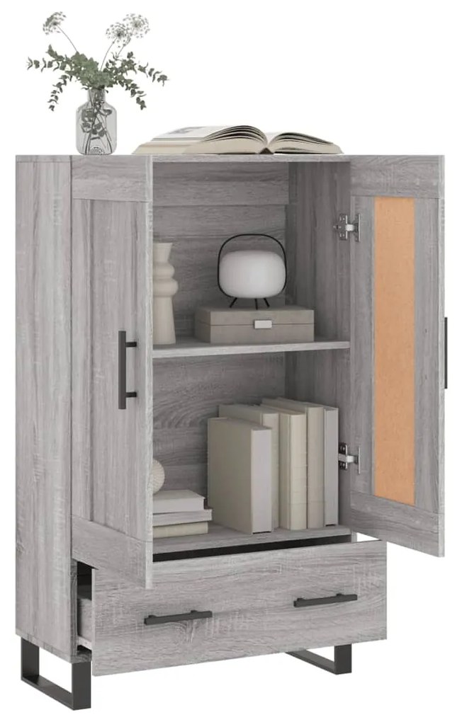 vidaXL Ντουλάπα Γκρι Sonoma 69,5 x 31 x 115 εκ. από Επεξεργασμένο Ξύλο
