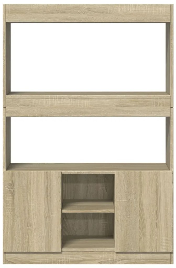 vidaXL Ντουλάπι Sonoma δρυς 92x33x140 εκ. από Επεξεργασμένο Ξύλο