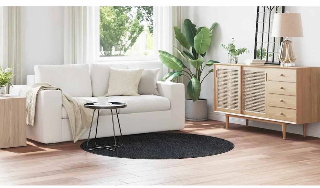 vidaXL Χαλί Σκούρο γκρι 160 x 160 cm Πολυπροπυλένιο