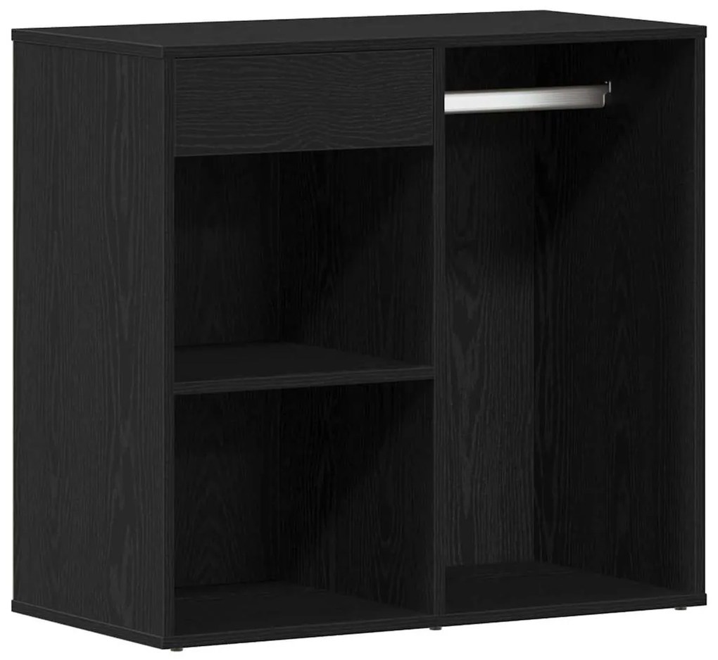vidaXL Ξύλινο Τραπέζι Μακιγιάζ με LED Μαύρη δρυς 140 x 40 x 140 εκ