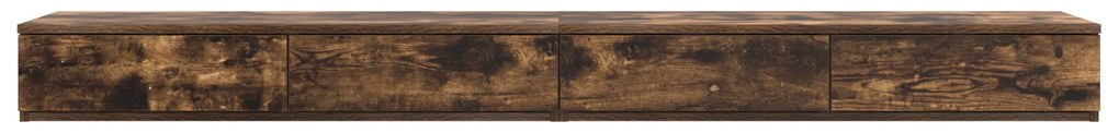vidaXL Συρτάρια Κρεβατιού σε Καπνιστή Δρυς - 180x36.5x16.5 εκ - Φτιαγμένο από Φυσικό Ξύλο