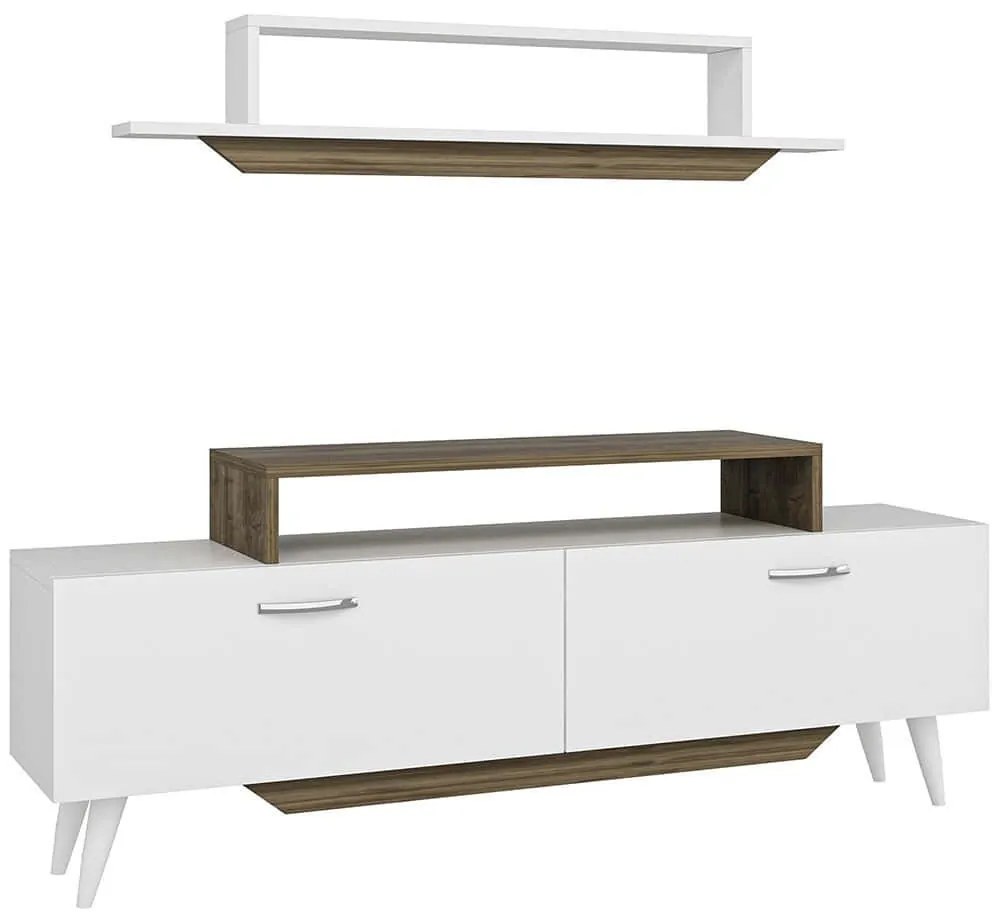 Σύνθεση Τηλεόρασης Harmony 505CRL1705 150x27,7x123,6cm White-Walnut