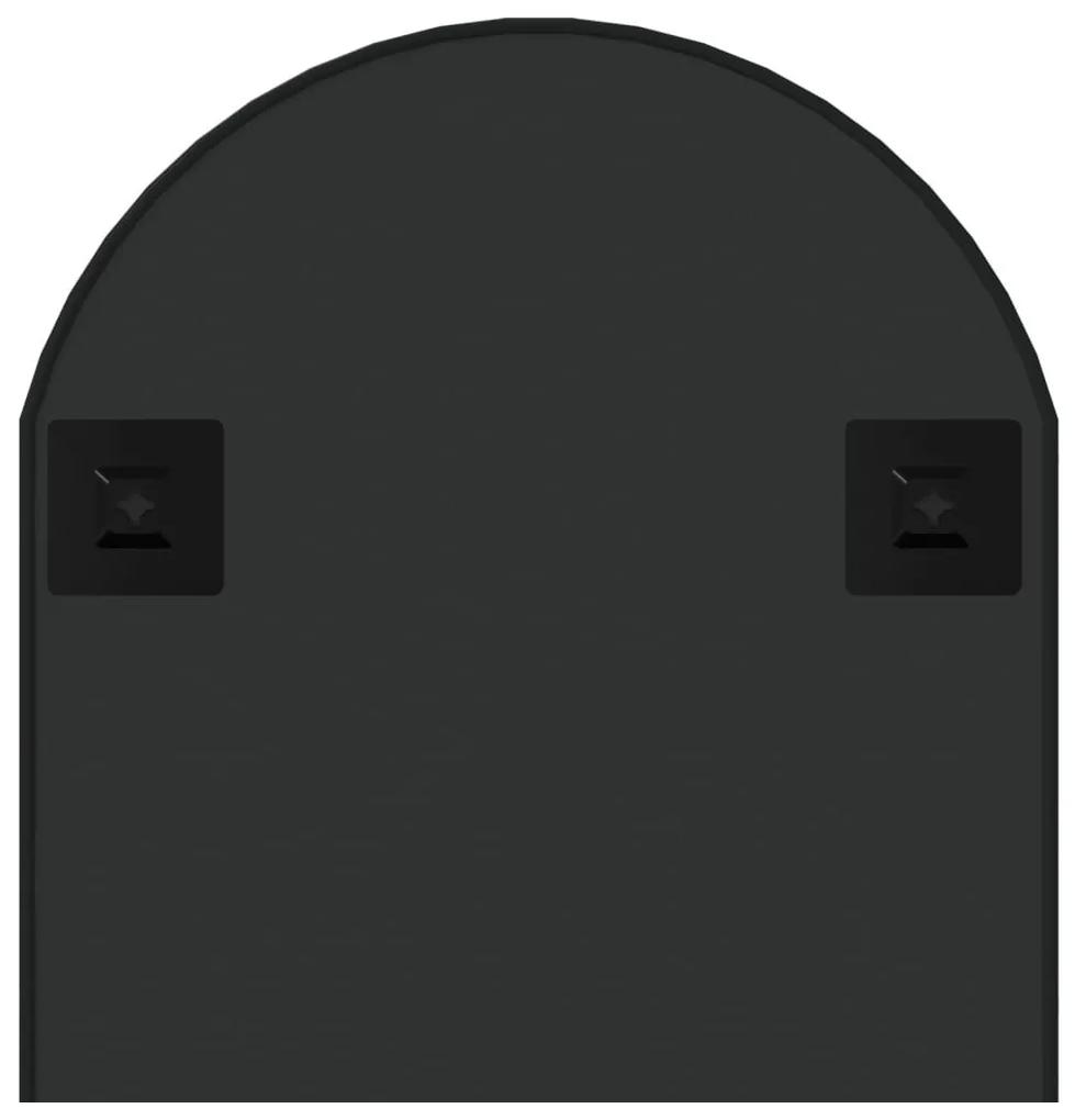 Καθρέφτης Τοίχου Οβάλ Μαύρος 90 x 40 εκ. - Μαύρο