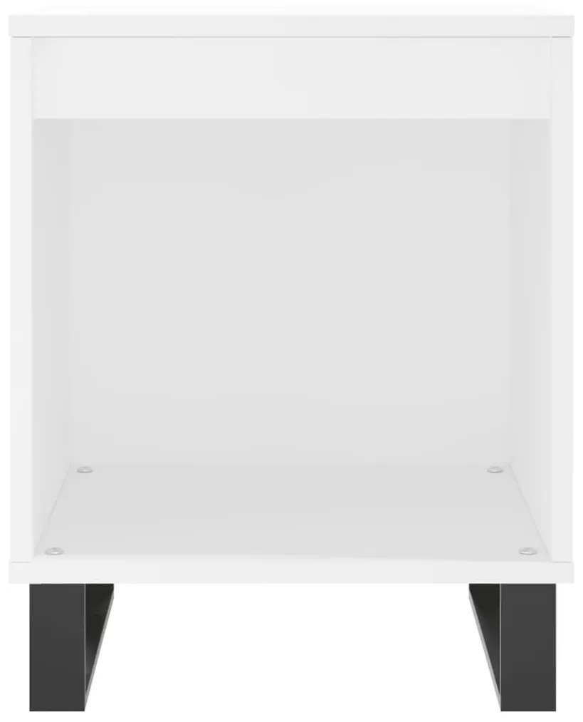vidaXL Κομοδίνο Λευκό 40 x 35 x 50 εκ. από Επεξεργασμένο Ξύλο
