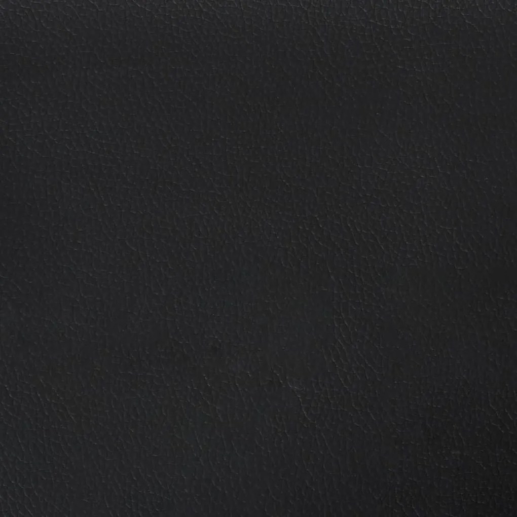 Κεφαλάρι με Πτερύγια Μαύρο 147x23x118/128 εκ. Συνθ. Δέρμα - Μαύρο