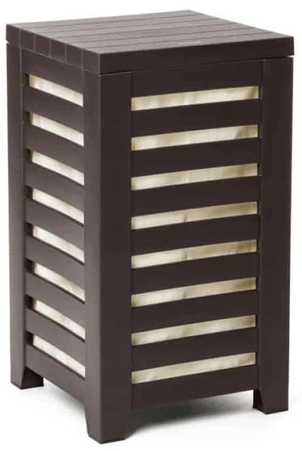 Καλάθι Απλύτων Lombok 55Lt 06728.003 34x34x58cm Dark Brown Plastic