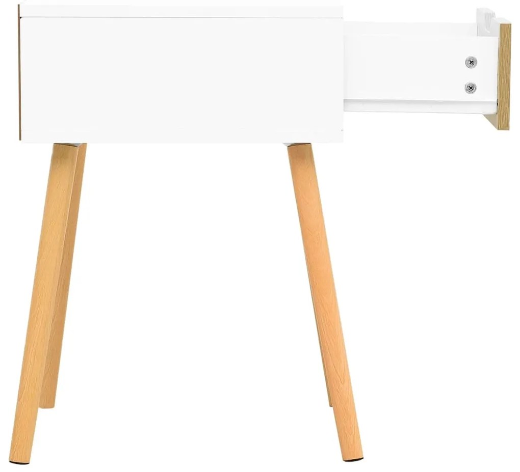 vidaXL Κομοδίνα 2 τεμ. Λευκό/Sonoma Δρυς 40x40x56 εκ. από Επεξ. Ξύλο