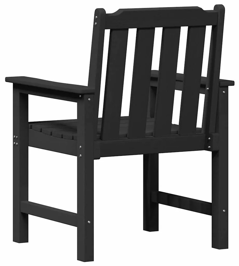 vidaXL Καρέκλα Κήπου 4 pcs Μαύρο 65.5 x 59 x 88 εκ Πολυαιθυλένιο
