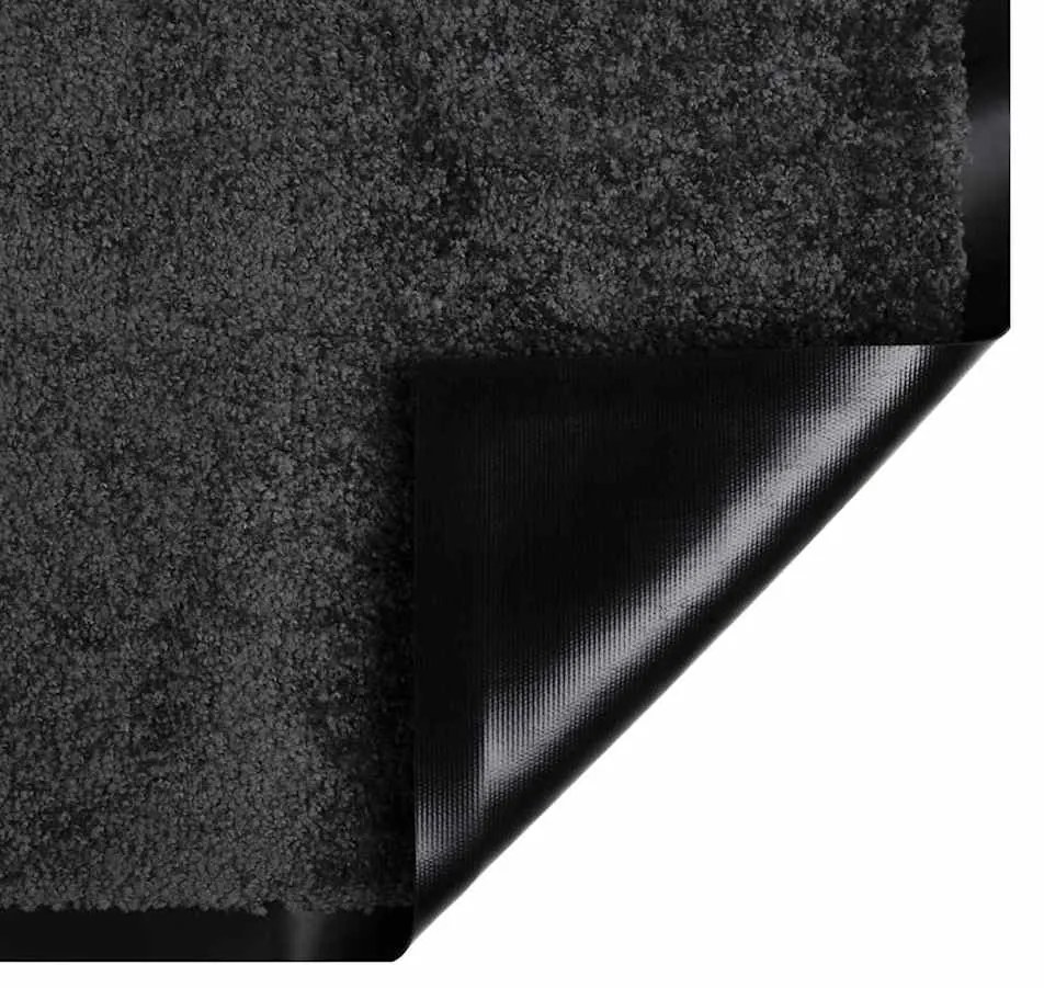 vidaXL Χαλάκι Εξώπορτας Ανθρακί 60 x 40 x 1.2 εκ. Ύφασμα τέντι