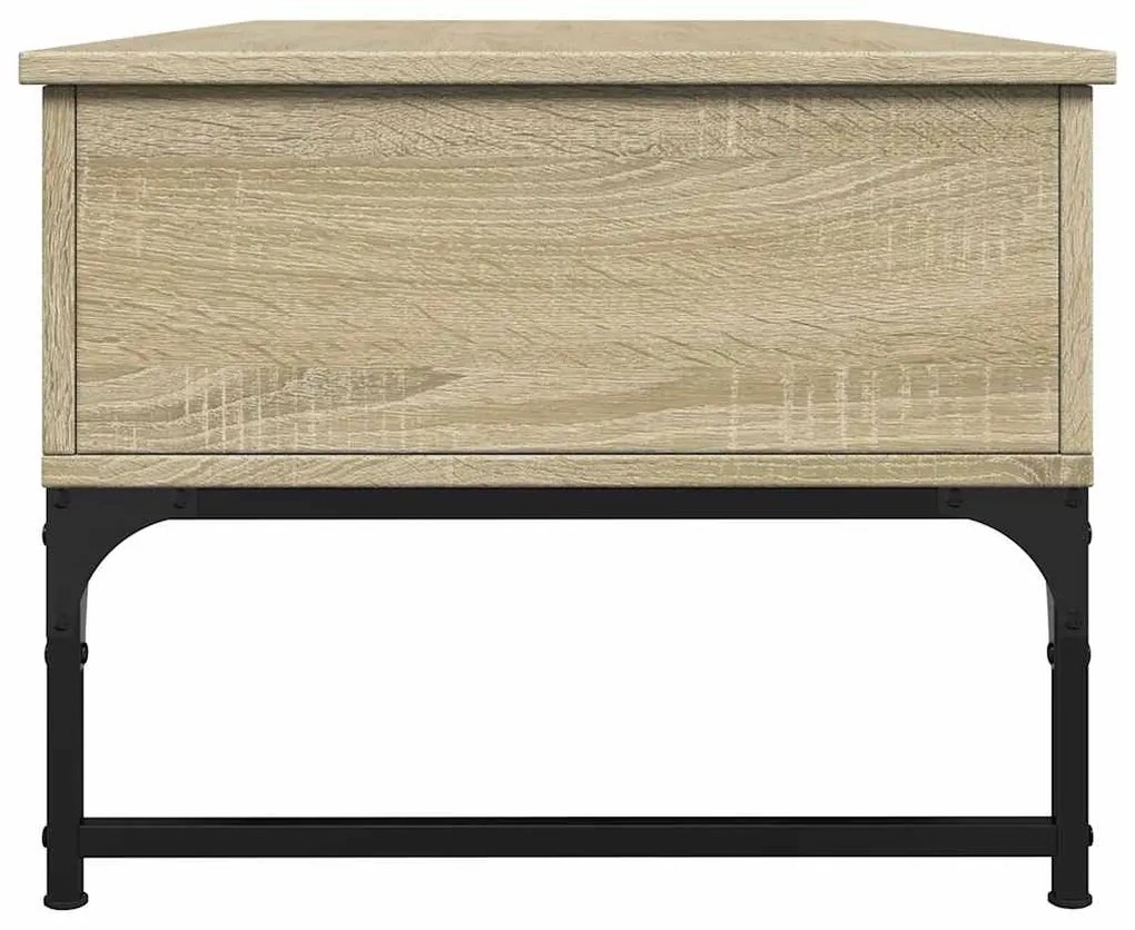 vidaXL Τραπεζάκι Σαλονιού Sonoma Δρυς 100x50x40 εκ. Επ. Ξύλο & Μέταλλο