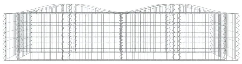 Συρματοκιβώτιο Τοξωτό 200x100x50 εκ. από Γαλβανισμένο Σίδερο - Ασήμι