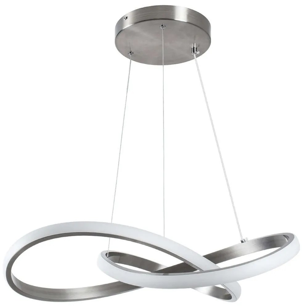 Φωτιστικό Οροφής Dexter 60498 Φ56cm Με Τηλεχειριστήριο Dim Led 8064lm 72W Nickel GloboStar