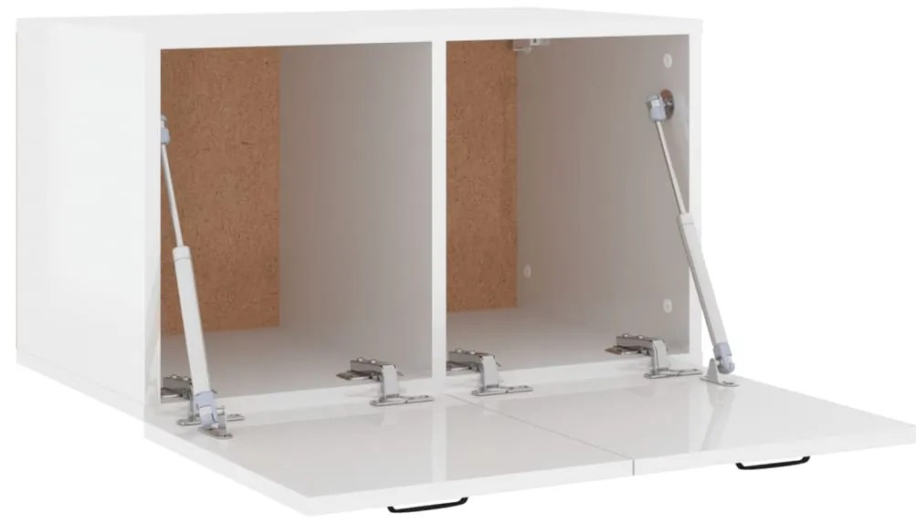 vidaXL Ντουλάπι Τοίχου Γυαλιστερό Λευκό 60x36,5x35 εκ. Επεξεργ. Ξύλο