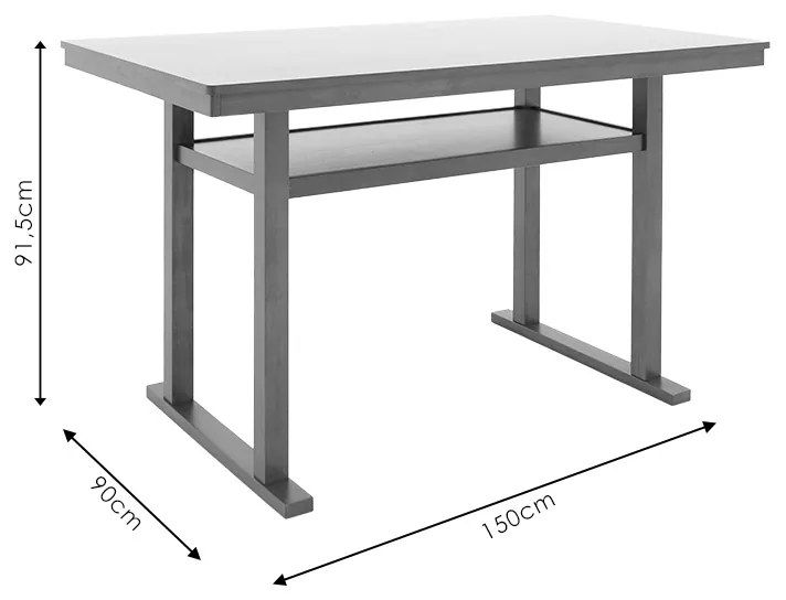 ΤΡΑΠΕΖΙ ΜΠΑΡ TENOR PAKOWORLD ΦΥΣΙΚΟ ΞΥΛΟ RUBBERWOOD-ΜDF ΚΑΡΥΔΙ 150X90X91.5ΕΚ