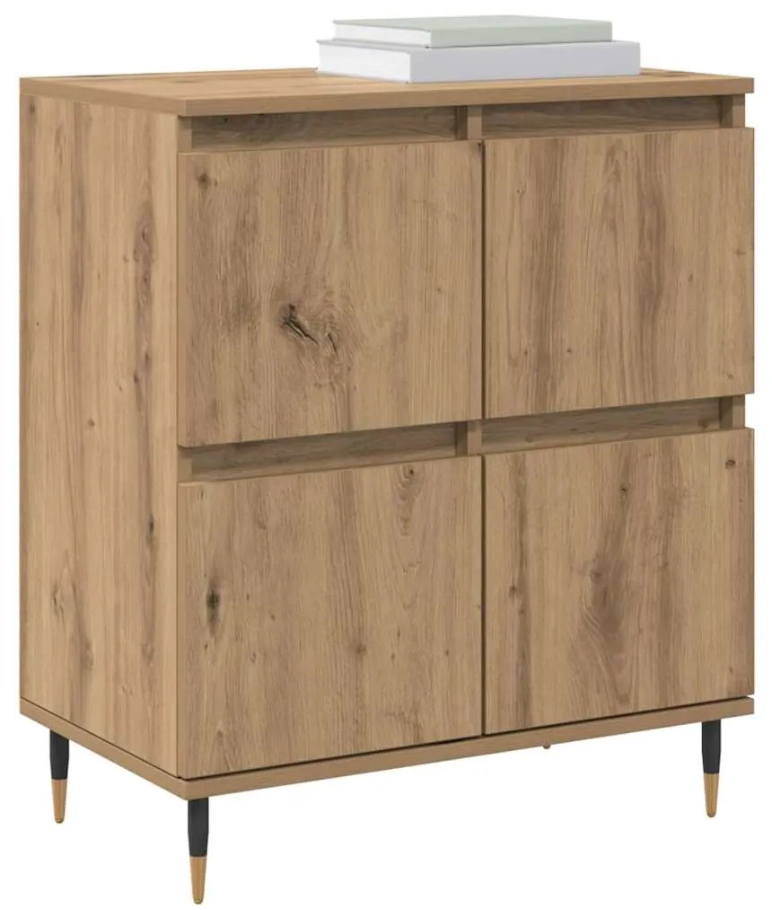 vidaXL Παραδοσιακά Πλευρικά Έπιπλα 2 pcs artisan δρυς 120 x 35 x 70 εκ