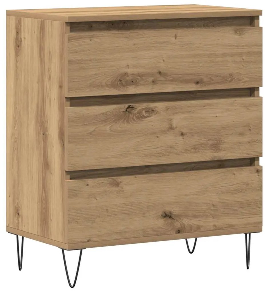 vidaXL Πλαϊνό γραφείο artisan δρυς 60 x 35 x 70 cm Επεξεργασμένο ξύλο