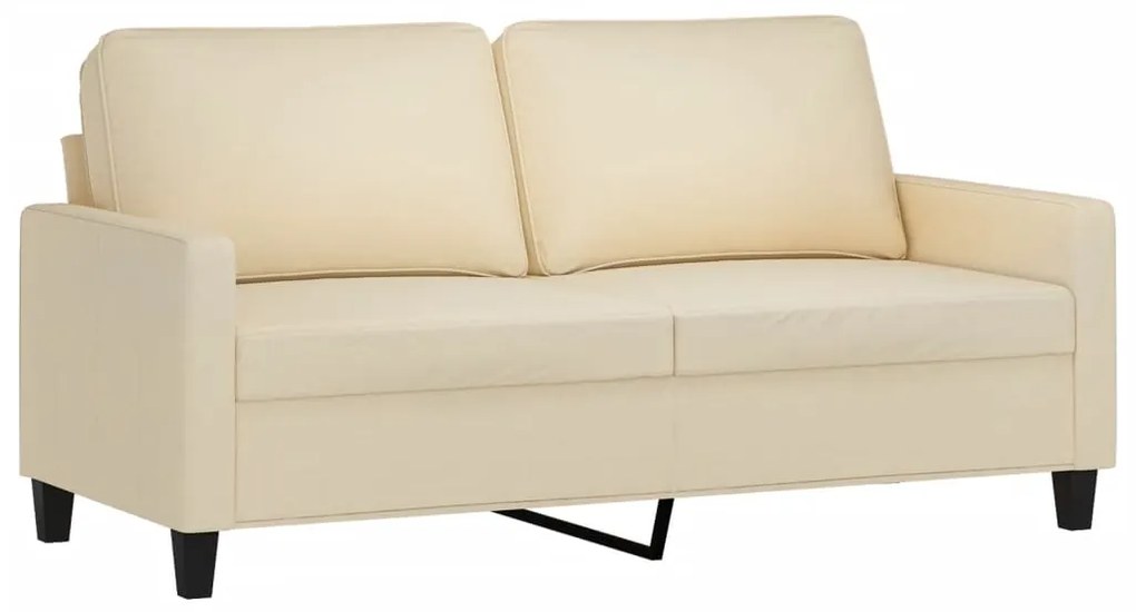 vidaXL Πολυθρόνες Σετ 3 Τεμαχίων Κρεμ από Ύφασμα με Μαξιλάρια