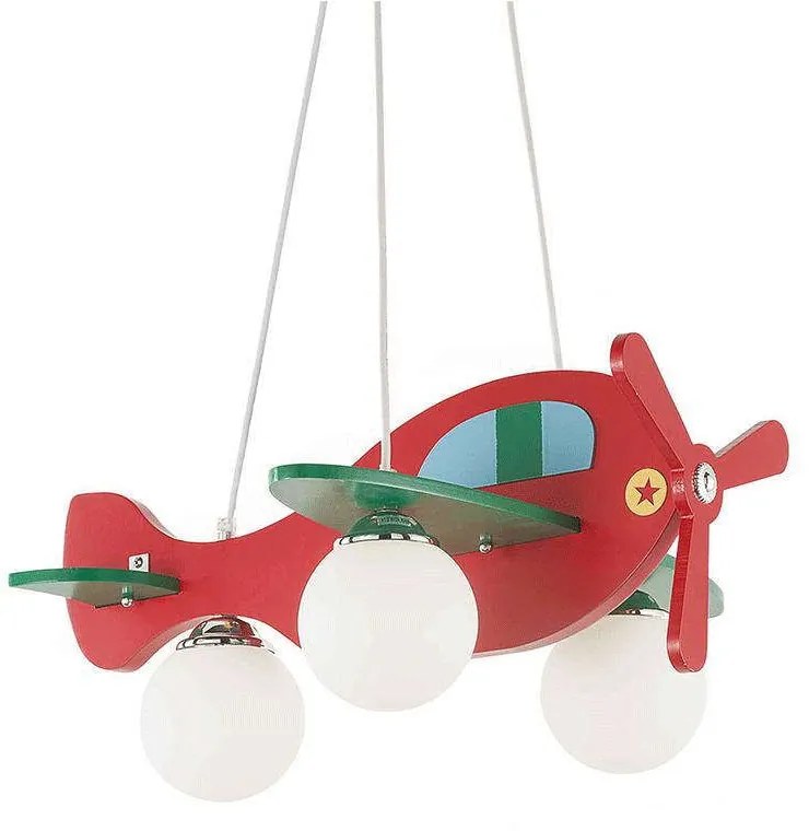 Φωτιστικό Οροφής Avion 136318 49,5x51x40/112cm 3xE14 40W Red-Green  Ideal Lux