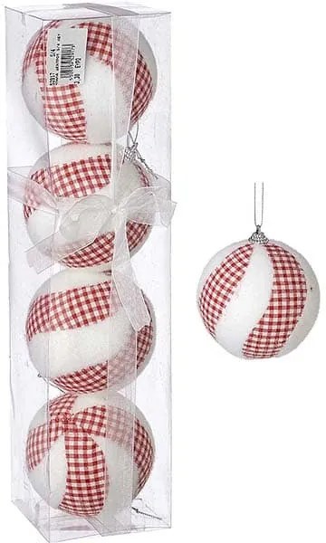 JΚ Home Décor - Μπάλα Πλαστική Δέντρου S/4 10cm