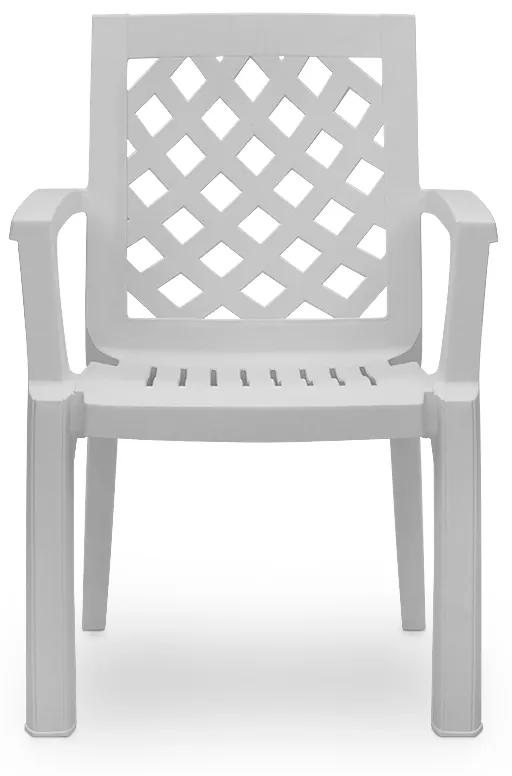 Πολυθρόνα πολυπροπυλενίου Kira Megapap χρώμα λευκό 58x52x87εκ.