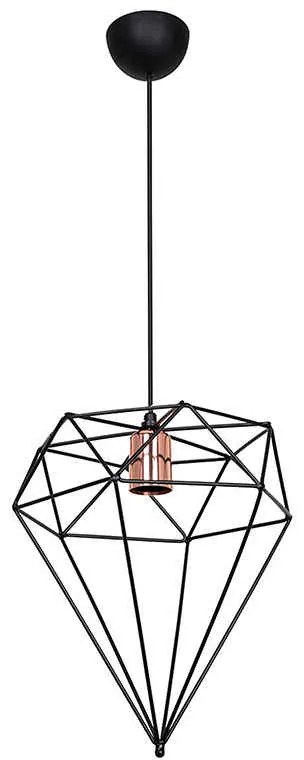 Φωτιστικό οροφής PWL-1022 pakoworld Ε27 μαύρο Φ30x81εκ