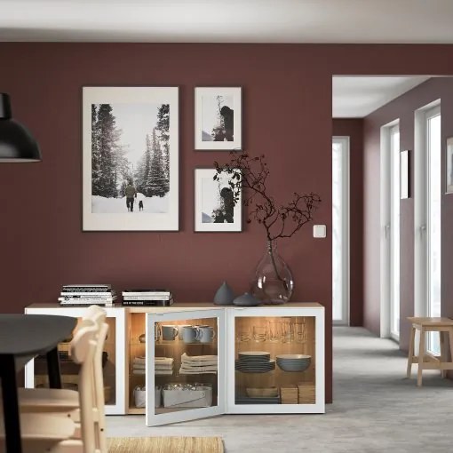 BESTÅ σύνθεση αποθήκευσης με πόρτες, 180x42x65 cm 194.888.21
