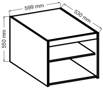 Πατάρι για την ντουλάπα Ester 1D3S-Sonoma Oak