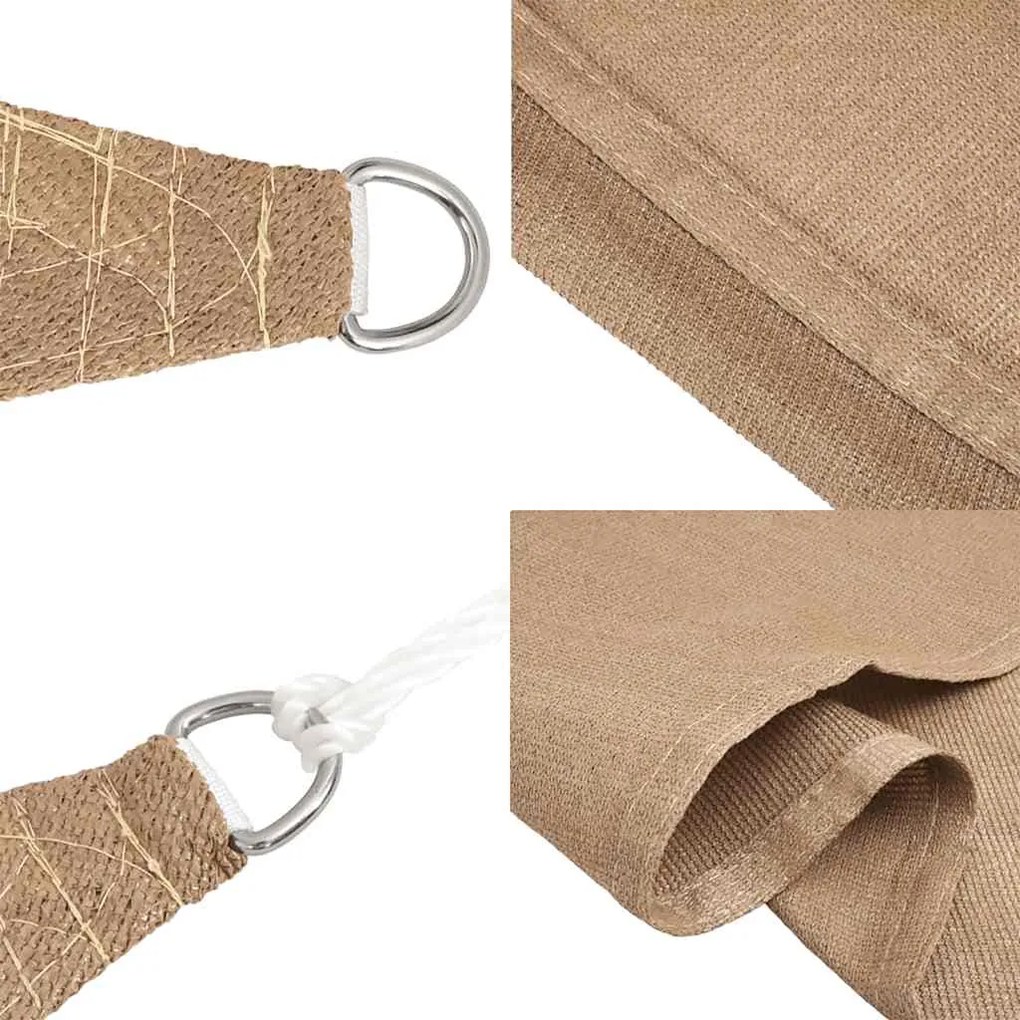 vidaXL Πανί Σκίασης Taupe 3 x 4 x 4 μ. από HDPE 160 γρ./μ²