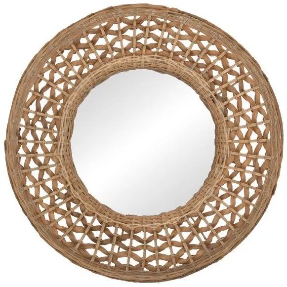 Καθρέπτης Mazun Inart ξύλο Φ60x8εκ 337-000039-337-000039-Καφέ 337-000039