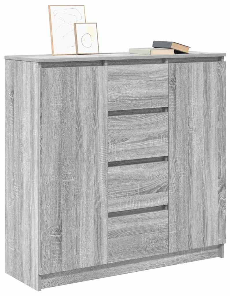 Συρταριέρα με Συρτάρια Γκρι Sonoma 100,5x35x98,5 εκ. Επεξ. Ξύλο - Γκρι