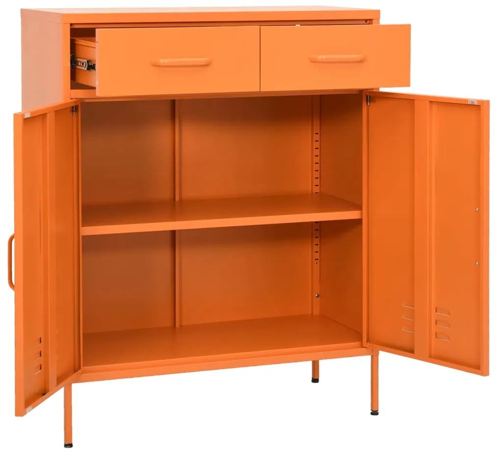 vidaXL Ντουλάπι Αποθήκευσης Πορτοκαλί 80 x 35 x 101,5 εκ. από Ατσάλι
