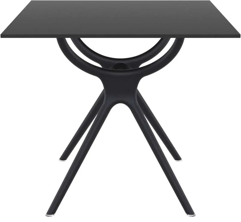 Τραπέζι Air 80Χ80Εκ. Black Laminate 12Mm