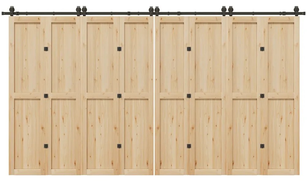 Μηχανισμός Συρόμενης Μεσόπορτας Μαύρος 400 εκ. Ατσάλινος