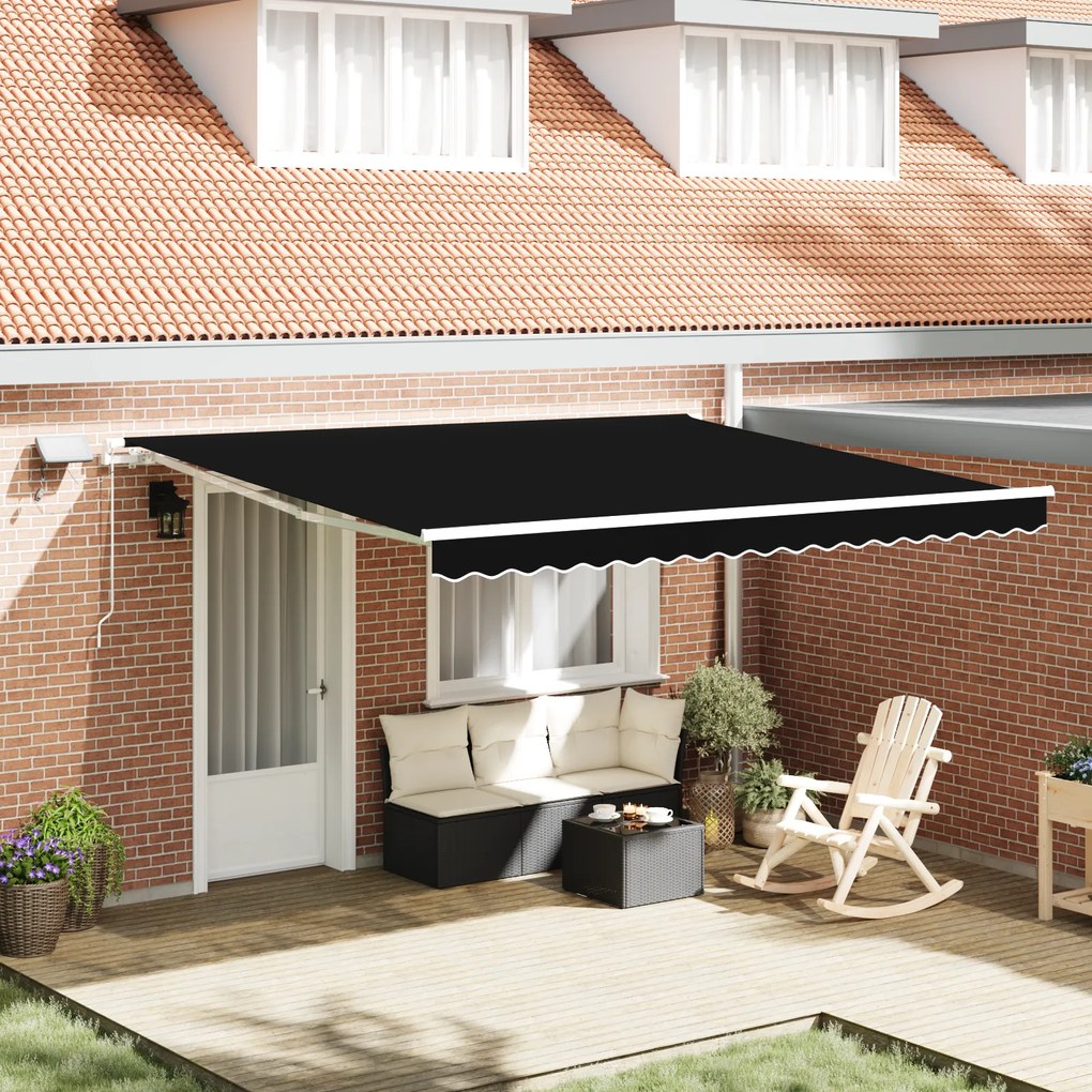 vidaXL Τέντα with Μαύρο 400 x 350 εκ Μαύρο