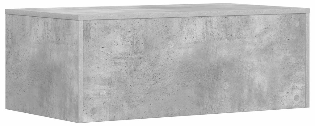 vidaXL Επιτοίχιο γραφείο Επιτοίχιο Σκυρόδεμα Γκρι 80 x 45 x 30 εκ
