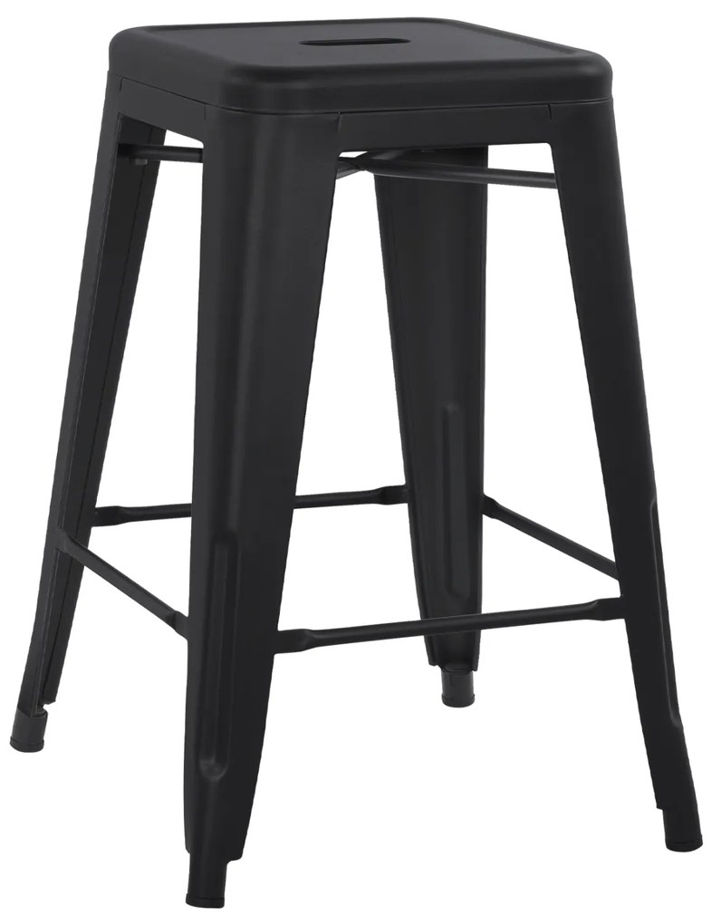 ΣΚΑΜΠΟ ΜΕΣΑΙΟΥ ΥΨΟΥΣ ΜΕΤΑΛΛΙΚΟ MELITA-PRO HM8573.42 ΜΑΥΡΟ ΜΑΤ 43x43x67Υεκ. (1 Τεμμάχια)