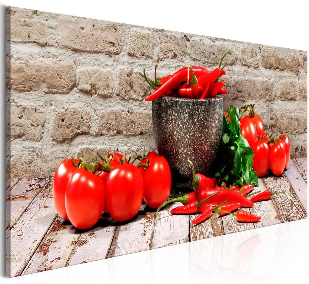 Πίνακας - Red Vegetables (1 Part) Brick Narrow 150x50